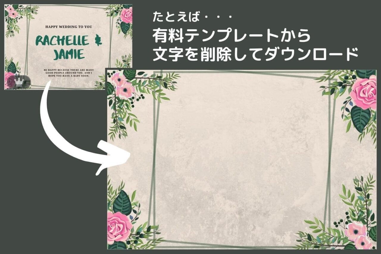 Canvaの有料テンプレートで作成したフレーム画像