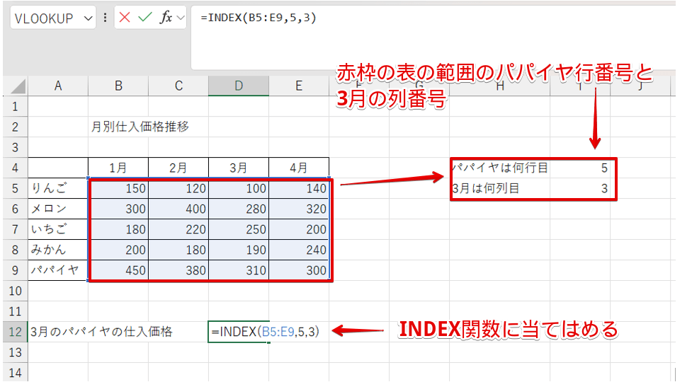 INDEX関数