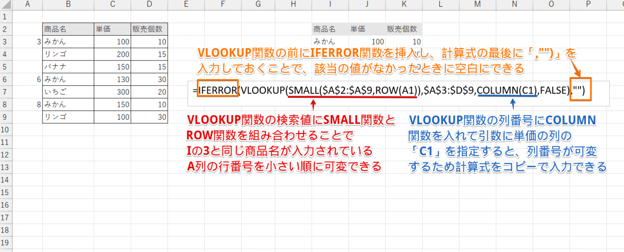 VLOOKUP関数の解説