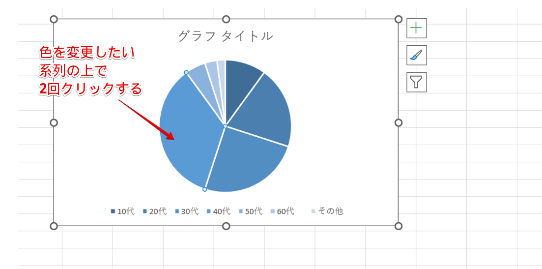 色を変更したい系列だけを選択
