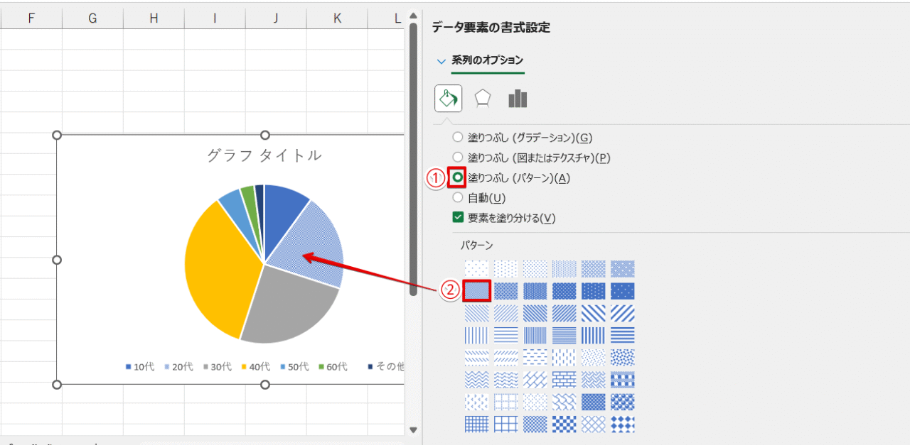 「パターン」の種類を決める