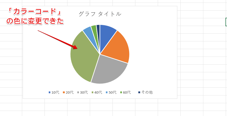 指定したカラーコードの色に変更できた